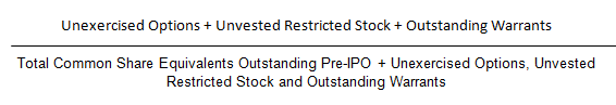 Fully diluted shares stock options